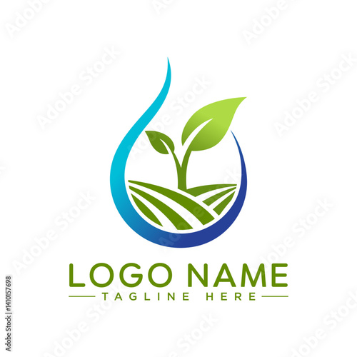 Agriculture logo template suitable for businesses and product names. farming logo