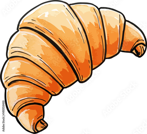 croissant isolated on white background