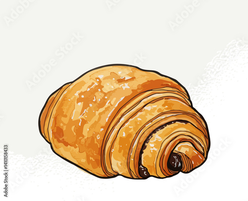 croissant isolated on white