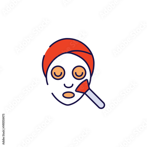 Peeling icon design with white background stock illustration