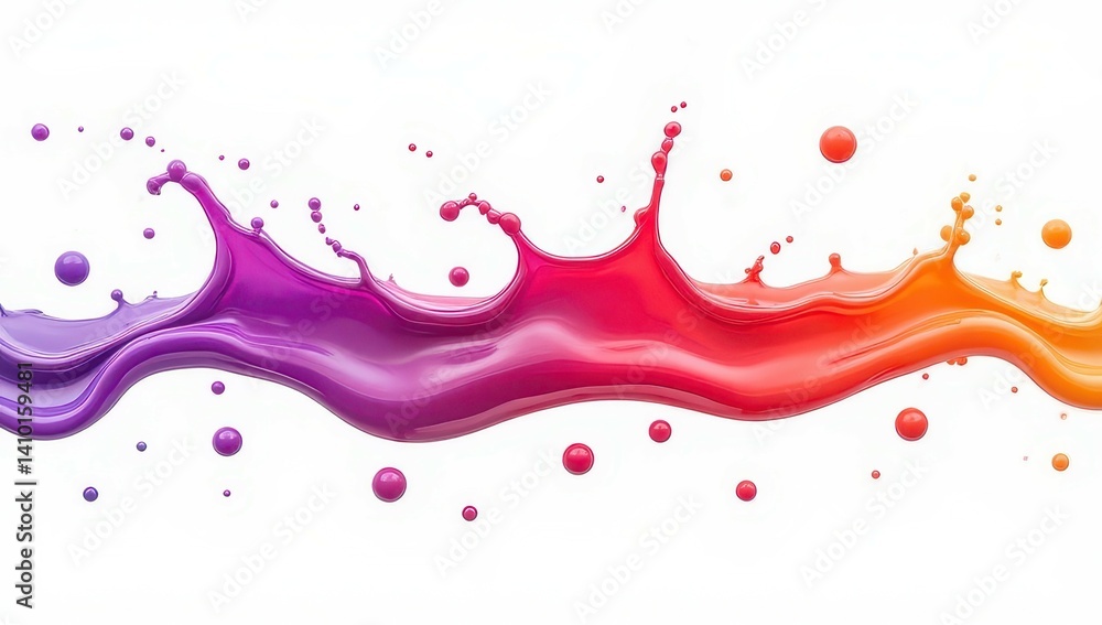 Colorful Liquid Splash, Abstract Gradient Flow Colorful Liquid Splash, Abstract Gradient Flow