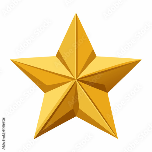 Golden star icon on a white background, symbolizing achievement or excellence.