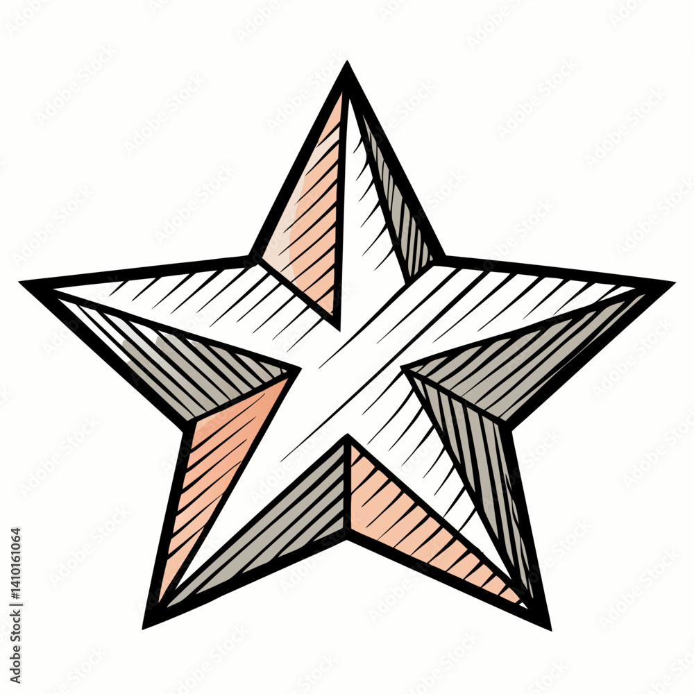 Starfish illustration on a white background, showcasing its unique shape and texture in a simple, artistic style. Starfish illustration on a white background, showcasing its unique shape and texture in a simple, artistic style.