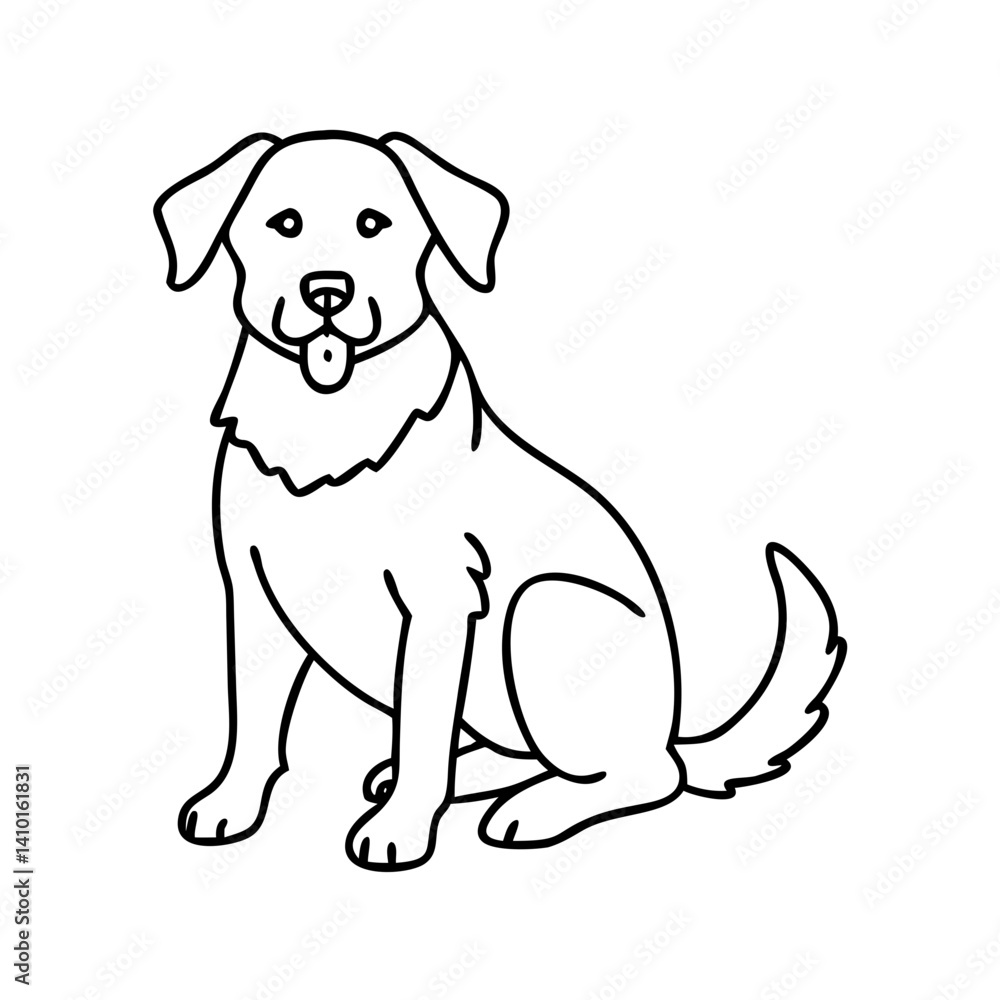 Obraz premium dog icon, dog vector illustration-simple illustration of dog, perfect for dog logos and icons