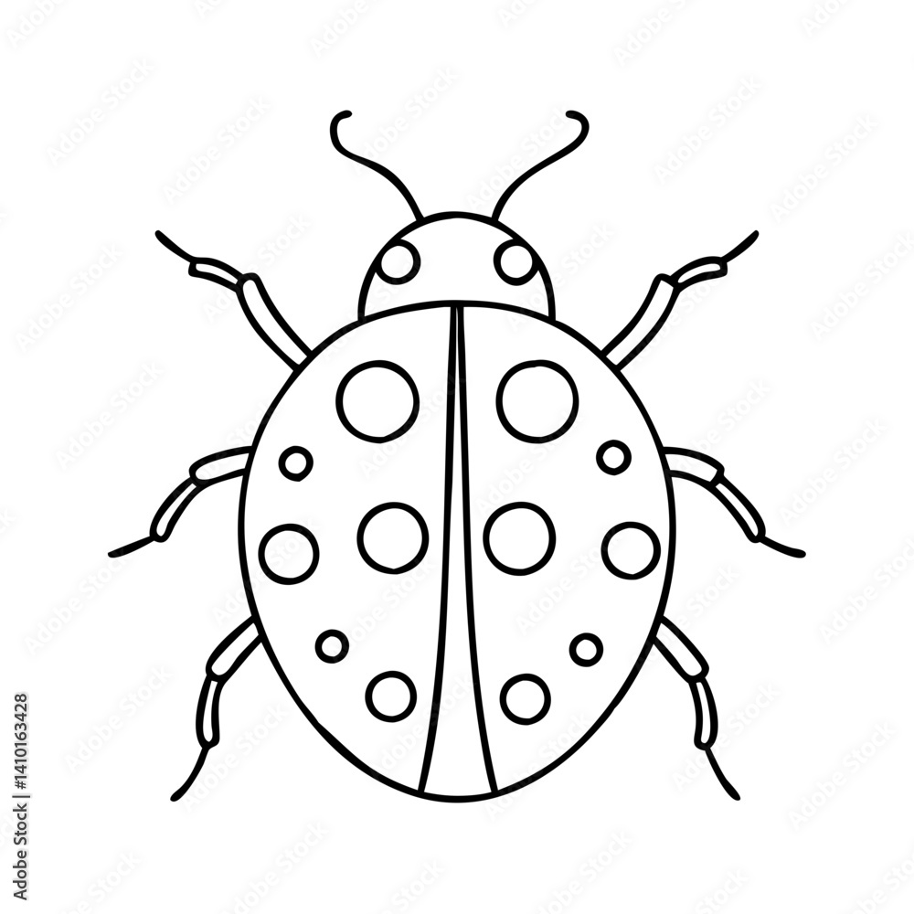 Fototapeta premium ladybug icon, ladybug vector illustration-simple illustration of ladybug, perfect for ladybug logos and icons