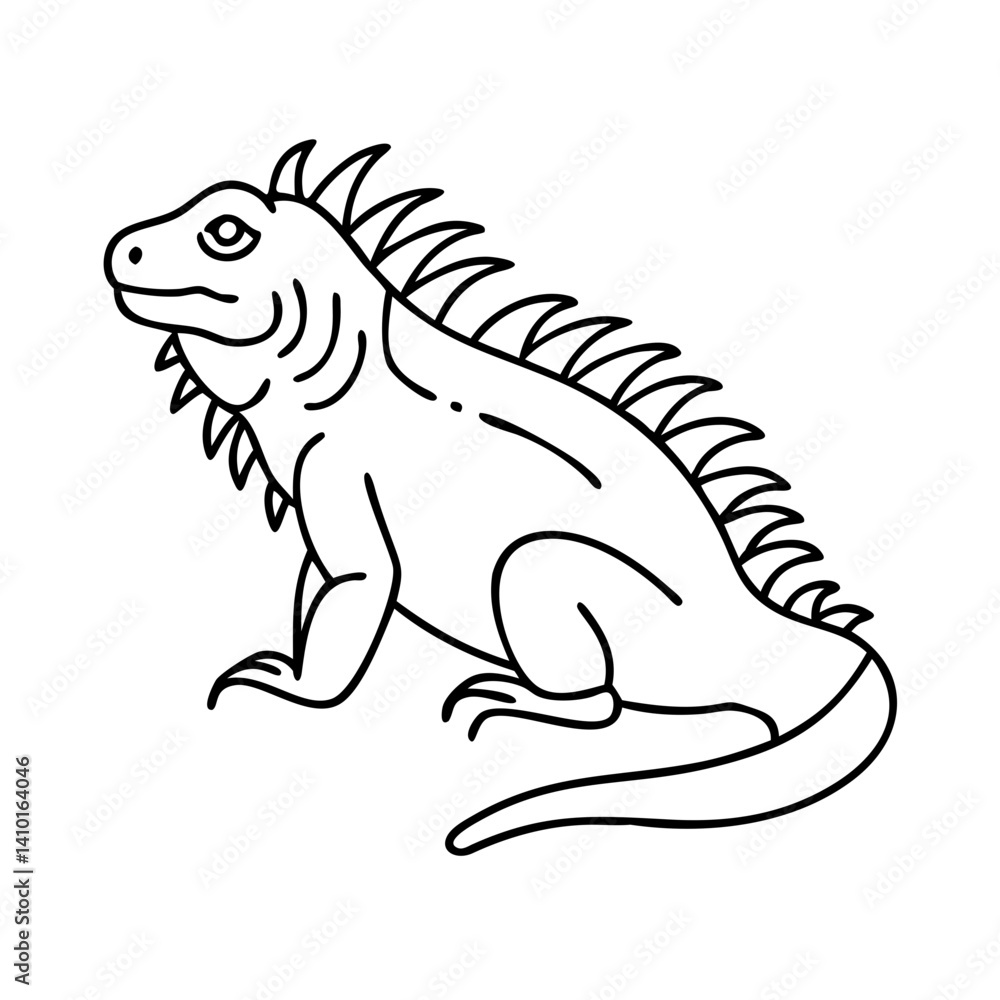 Obraz premium iguana icon, iguana vector illustration-simple illustration of iguana, perfect for iguana logos and icons