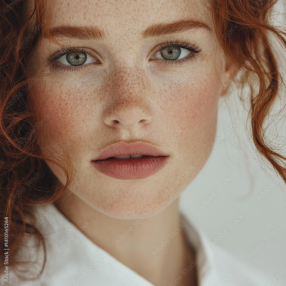 Beautiful woman close-up, doctor nurse care portrait close-up