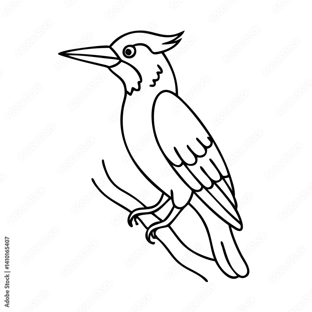 Obraz premium woodpecker icon, woodpecker vector illustration-simple illustration of woodpecker, perfect for woodpecker logos and icons