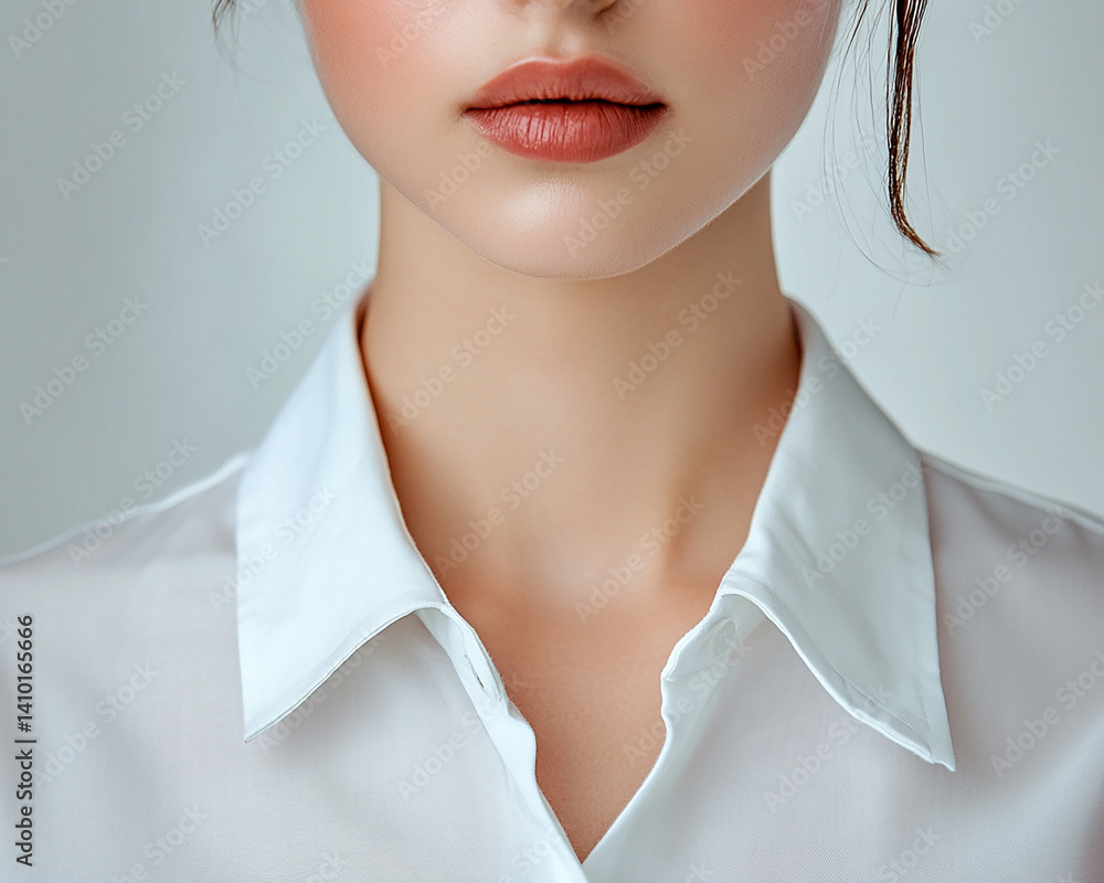 Beautiful woman close-up, doctor nurse care portrait close-up Beautiful woman close-up, doctor nurse care portrait close-up
