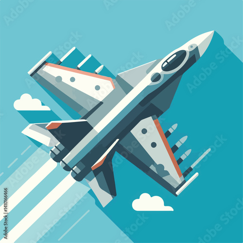 cool jet fighter plane vector image