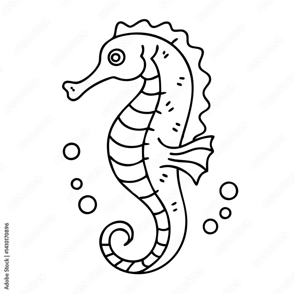 Fototapeta premium seahorse icon, seahorse vector illustration-simple illustration of seahorse, perfect for seahorse logos and icons