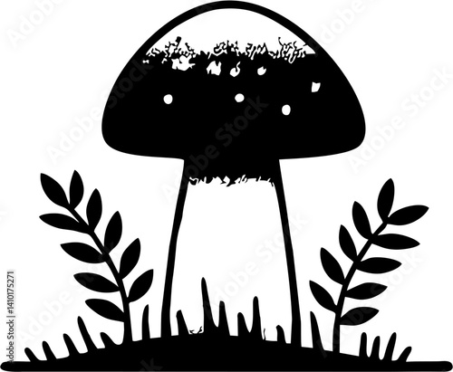 vector mushroom drawing illustration