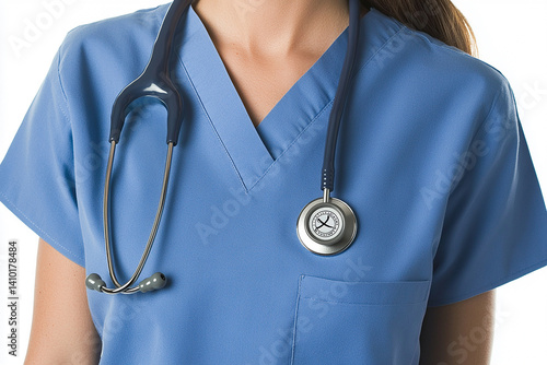 Obraz na płótnie Beautiful woman close-up, doctor nurse care portrait close-up w salonie