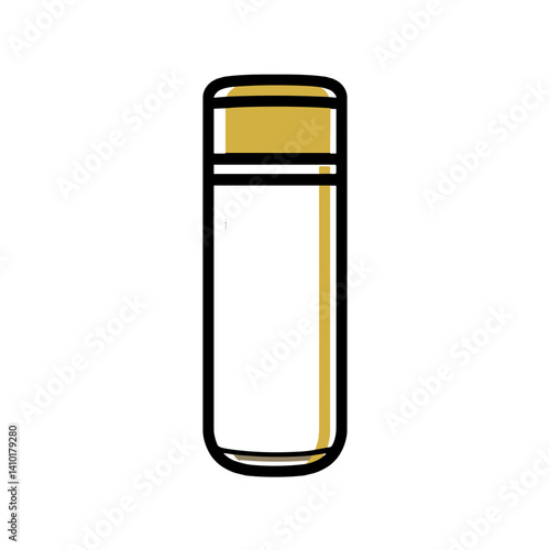 Simple Line Art Insulated Thermos Mug in Minimalist Style  