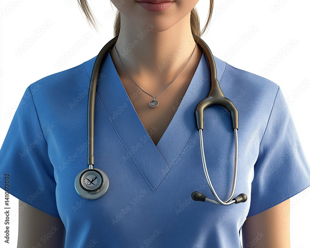 Beautiful woman close-up, doctor nurse care portrait close-up