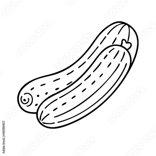 pickled cucumber icon, pickled cucumber vector illustration-simple illustration of pickled cucumber, perfect for pickled cucumber logos and icons