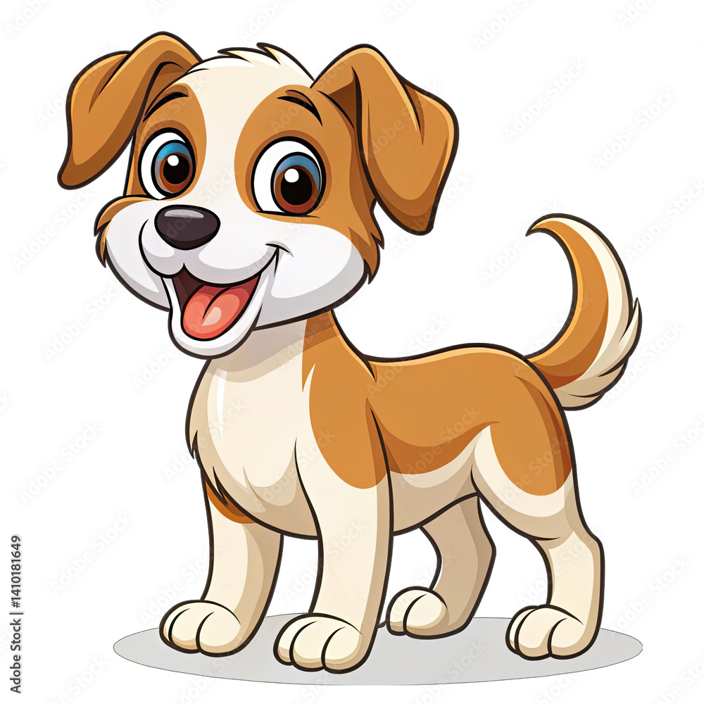 Dog isolated on white background