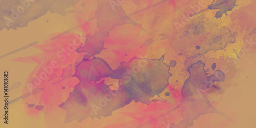 immerse yourself in the allure of this stunning watercolor illustration. Creative background. Painted composition with vibrant brush strokes.  Colorful pattern. 2d illustration. Wall painting. 