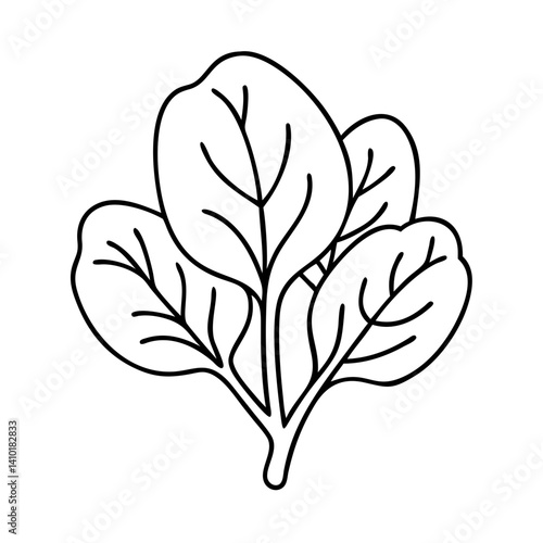 baby spinach icon, baby spinach vector illustration-simple illustration of baby spinach, perfect for baby spinach logos and icons