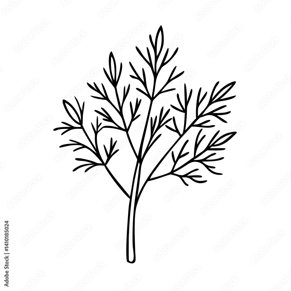 Naklejka premium dill icon, dill vector illustration-simple illustration of dill, perfect for dill logos and icons