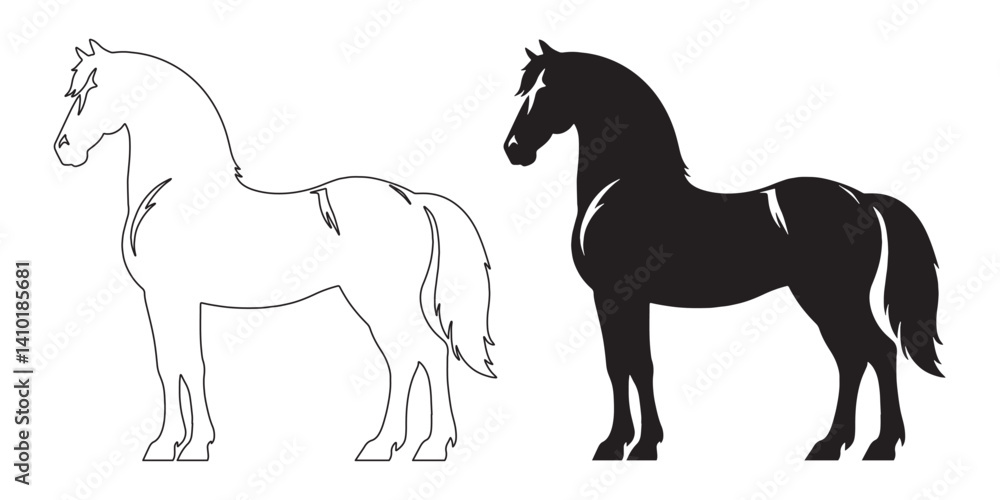 Sleek horse silhouette vector – minimalist design for modern equine and wildlife branding – horse silhouette – horse vector – horse illustration – horse outline – horse line art
Sleek horse silhouette vector – minimalist design for modern equine and wildlife branding – horse silhouette – horse vector – horse illustration – horse outline – horse line art