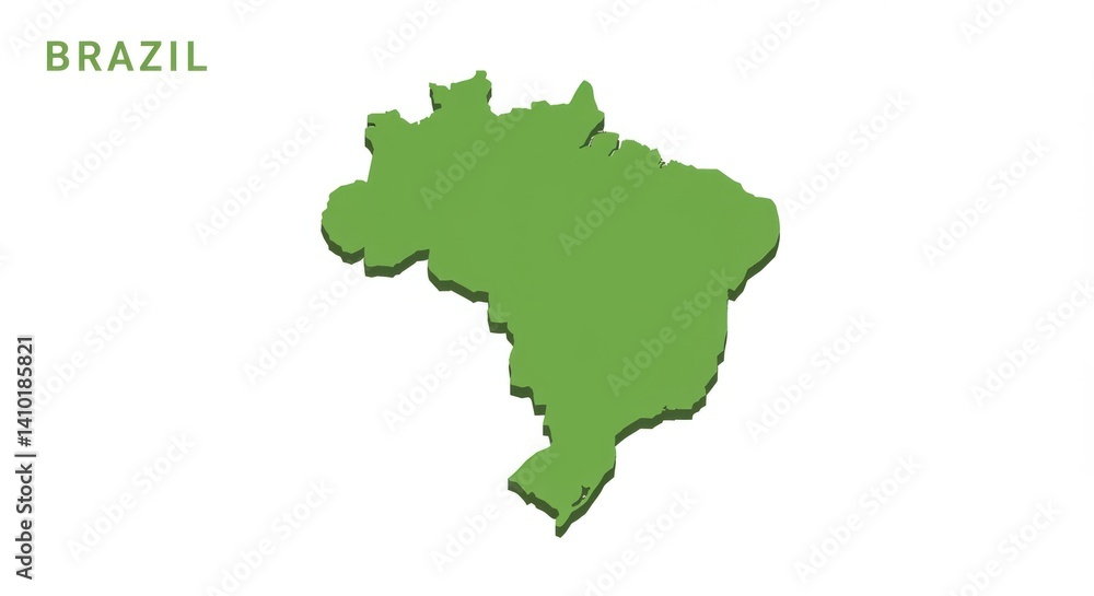 Isometric Map Of A Country In Green Isometric Map Of A Country In Green