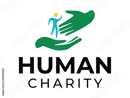 Human charity  logo design