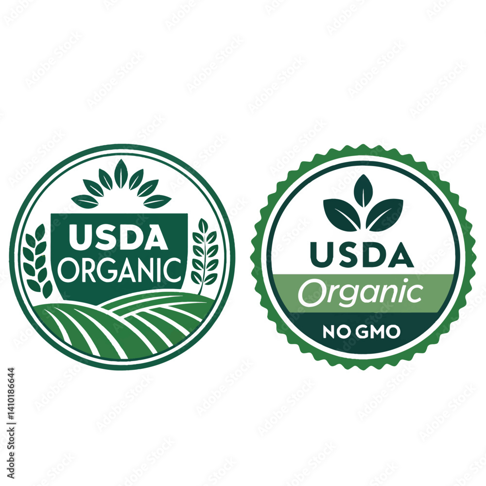 USDA Organic, Certification stamp, Label Logo ,symbol Badges label ,vector icon USDA Organic, Certification stamp, Label Logo ,symbol Badges label ,vector icon