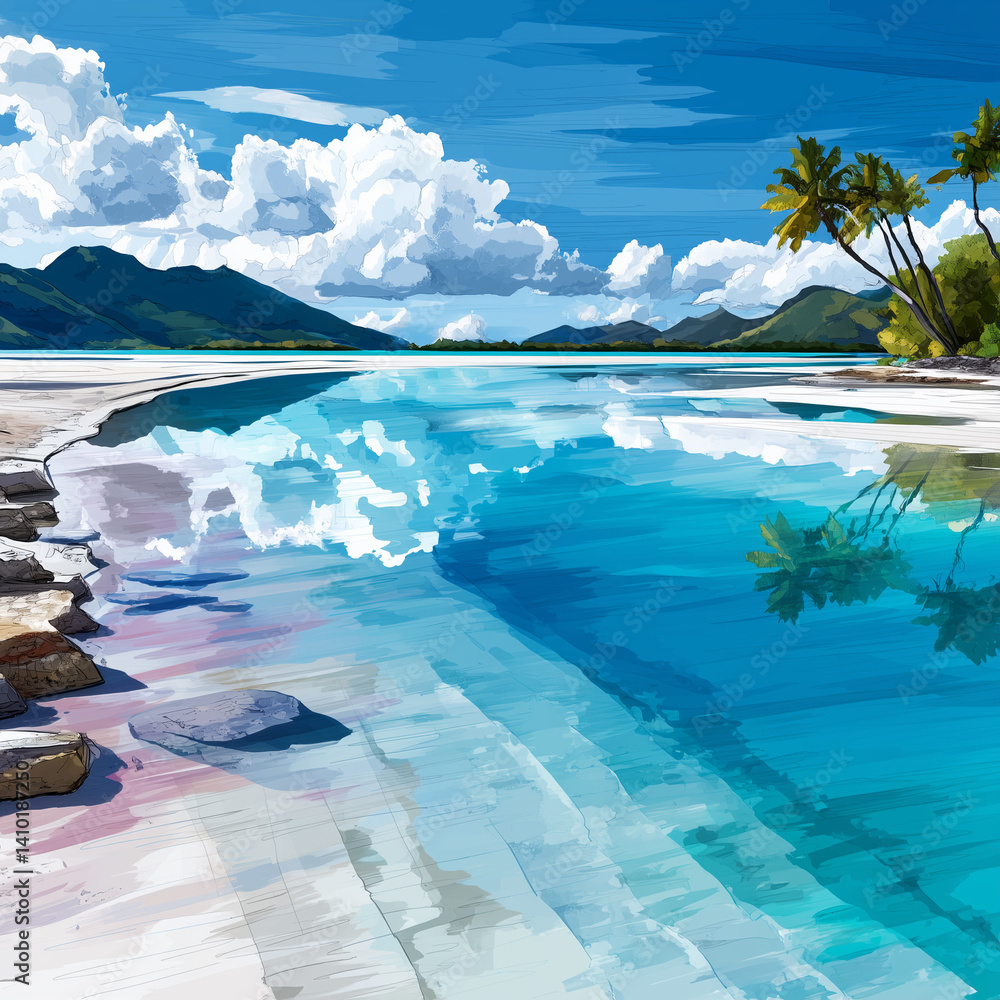 Fototapeta premium tropical paradise island