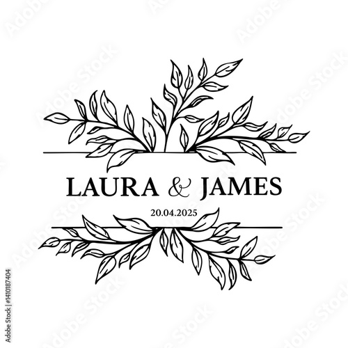 Wedding Name Sign Monogram Svg, Spilt Monogram, Mr and Mrs, Wedding, Cut File, Wedding Signs, Last Name Sign, Family Name Sign, monogram, Vector Files for Cricut