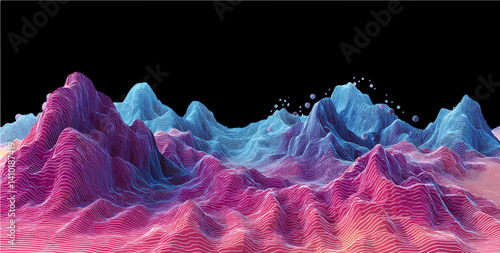  Vibrant Abstract Mountain Peaks Background 