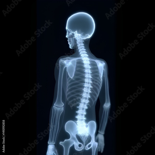 3d rendered illustration of an x ray