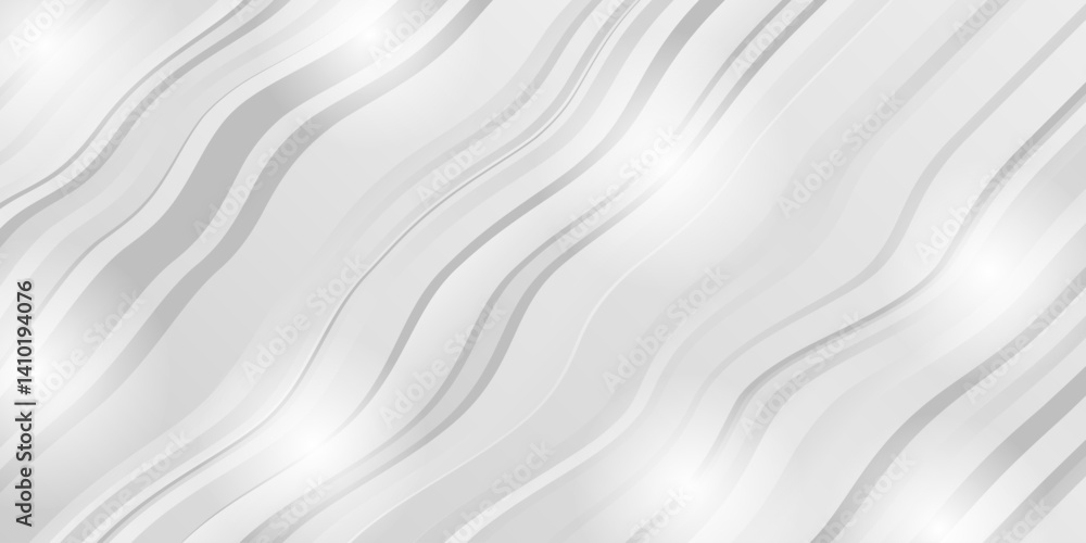 Obraz premium Vector abstract white and grey wave background. Smooth line background, blurred pattern. Light pale texture.