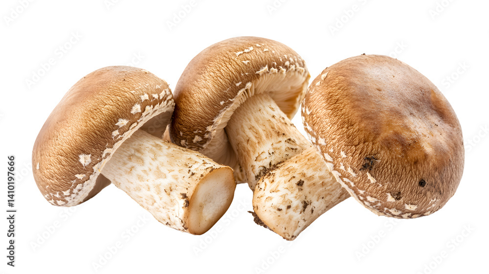 Fresh Shiitake Mushroom on White Background, Isolated with Clipping Path Fresh Shiitake Mushroom on White Background, Isolated with Clipping Path