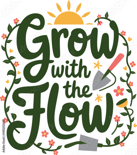 "Gardening Vector & Typography T-Shirt Design – Plant Lover Garden Graphic Tee"
