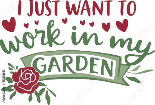 "Gardening Vector & Typography T-Shirt Design – Plant Lover Garden Graphic Tee"