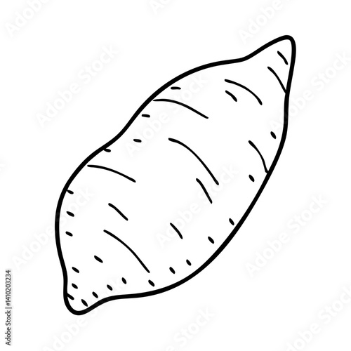 sweet potato icon, sweet potato vector illustration-simple illustration of sweet potato, perfect for sweet potato logos and icons