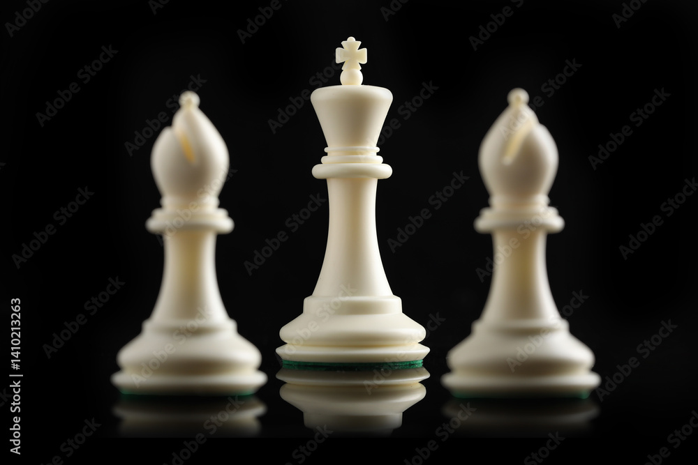 chess pieces on chessboard on marble background. game of chess chess pieces on chessboard on marble background. game of chess