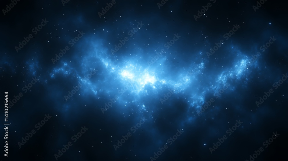 Celestial Nebula Glowing Brightly In Dark Space Celestial Nebula Glowing Brightly In Dark Space