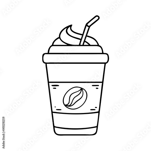 frappuccino icon, frappuccino vector illustration-simple illustration of frappuccino, perfect for frappuccino logos and icons