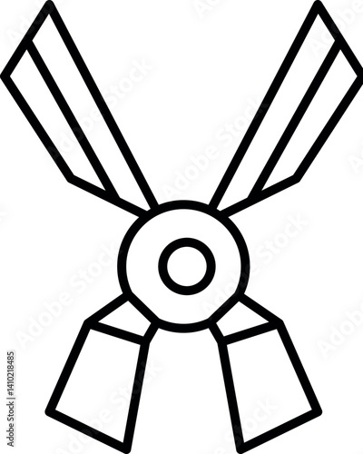 Pruning shears vector icon