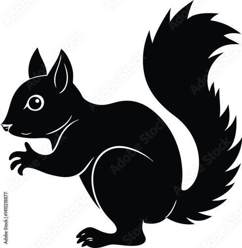 squirrel Silhouette vector illustration