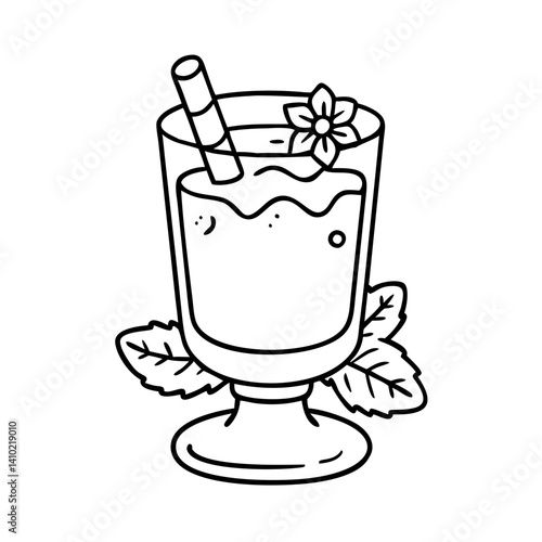 eggnog glass icon, eggnog glass vector illustration-simple illustration of eggnog glass, perfect for eggnog glass logos and icons