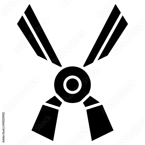 Pruning shears for garden trimming and maintenance vector icon