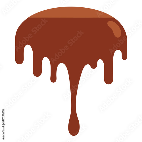 Realistic Dynamic Splash of Dark Brown Liquid Chocolate