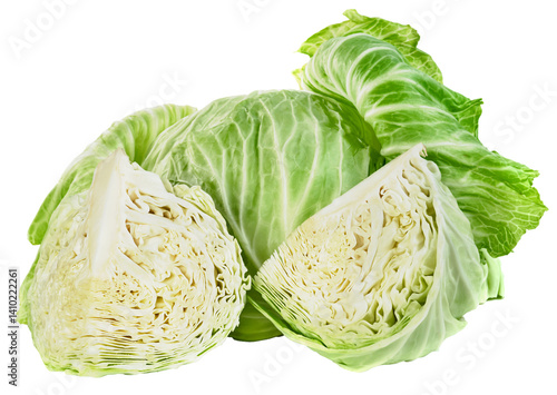raw cabbage isolated