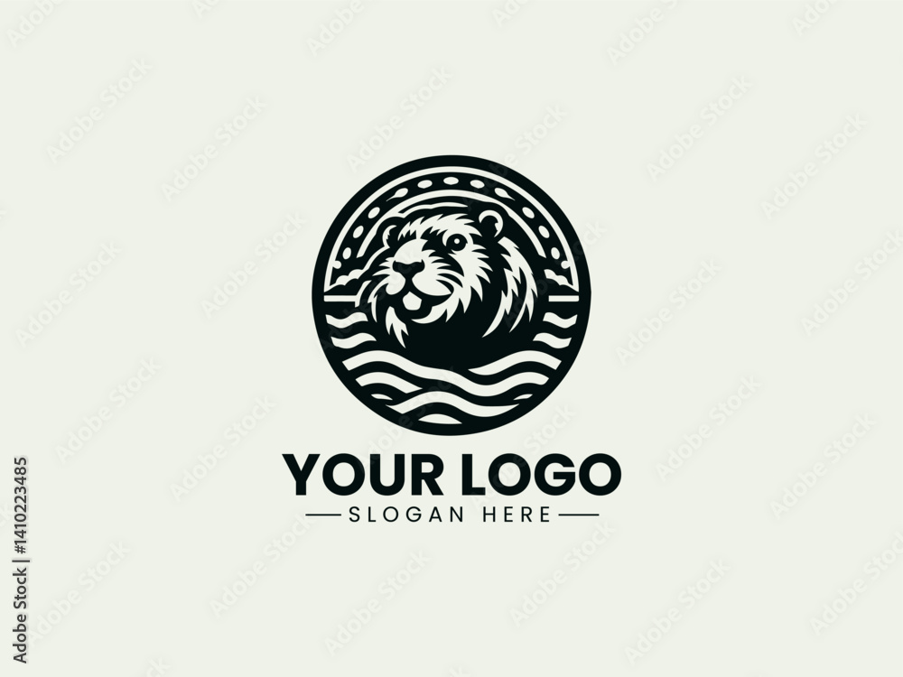 Beaver Vector Logo Illustration Beaver Vector Logo Illustration