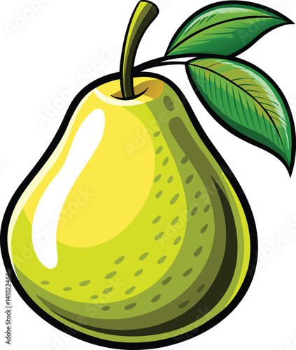Pear Vector Clipart Fresh Fruit Design