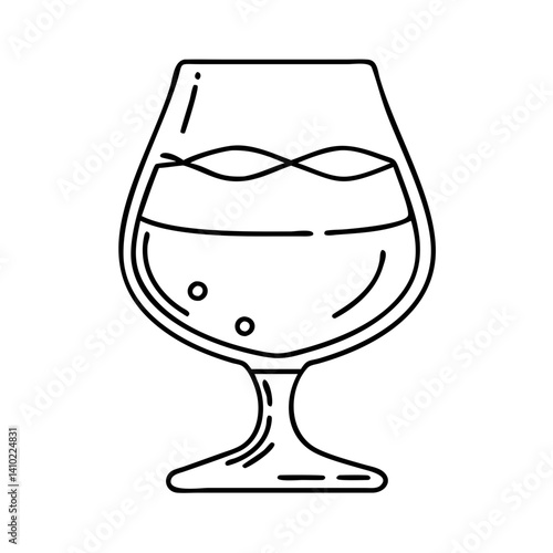 brandy snifter icon, brandy snifter vector illustration-simple illustration of brandy snifter, perfect for brandy snifter logos and icons