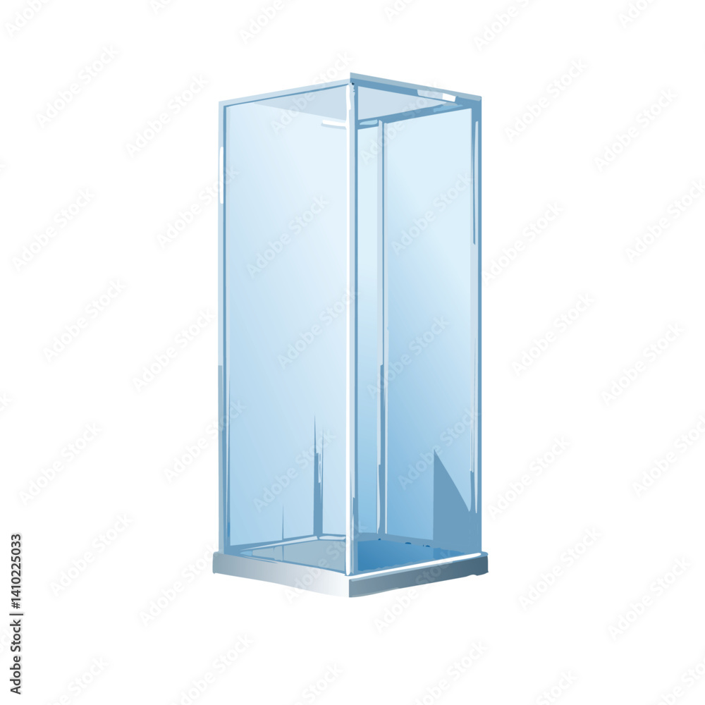 Shower screen for the bathroom vector icon design
